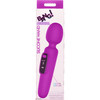 BANG! Digital Display Rechargeable Waterproof Silicone Wand Style Vibrator - Purple