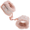 Sex & Mischief Peaches 'n CreaMe Fur Handcuffs By Sportsheets - Rose Gold & Peach