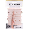 Sex & Mischief Peaches 'n CreaMe Fur Handcuffs By Sportsheets - Rose Gold & Peach