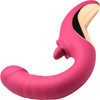 Lickgasm Tease & Please Rechargeable Silicone Thrusting & Licking Dual Stimulation Vibrator - Pink