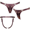 Strap-on-Me Generous Leatherette Harness - One Size, Metallic Aubergine