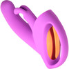 INMI 10X Come Hither Rocker Rechargeable Silicone Rabbit Vibrator With Handle - Purple