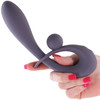 Secrets Forte Rechargeable Waterproof Silicone Dual Stimulation Vibrator By NS Novelties - Gray