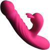 BANG! Thrusting & Vibrating Rabbit Rechargeable Silicone Dual Stimulation Vibrator - Pink