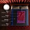 Fascinator King Size Throw Moisture-Proof Sensual Blanket - Microvelvet Merlot 80" x 76"