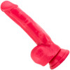 Ruse Shimmy Silicone Suction Cup Dildo by Blush Novelties - Cerise