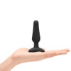 b-Vibe Novice Plug Vibrating Silicone Anal Plug With Remote - Black