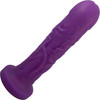 Goliath Super Soft Silicone Dildo With Suction Cup & Bullet Vibe by Tantus - Amethyst