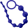 Luxe Silicone 10 Anal Beads by Blush Novelties - Indigo