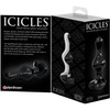 Icicles No. 74 Black Glass Anal Plug With Heart Shaped Base