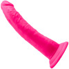 Neo Elite 7.5 Inch Dual Density Realistic Silicone Dildo by Blush - Neon Pink