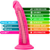 Neo Elite 7.5 Inch Dual Density Realistic Silicone Dildo by Blush - Neon Pink