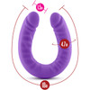 Ruse 18 inch Silicone Slim Double Dong by Blush Novelties - Purple