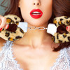 Temptasia Cuffs By Blush Novelties - Leopard Furry Handcuffs