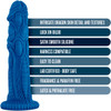 The Realm Draken Silicone Lock On & Harness Compatible Dildo - Blue