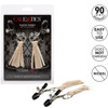 Nipple Play Playful Tassels Nipple Clamps By CalExotics - Gold