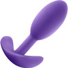 Luxe Wearable Silicone Vibra Slim Butt Plug by Blush - Small, Purple