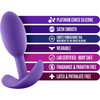 Luxe Wearable Silicone Vibra Slim Butt Plug by Blush - Small, Purple
