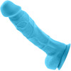 Colours Dual Density 5 Inch Silicone Suction Cup Dildo - Blue