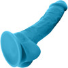 Colours Dual Density 8 Inch Silicone Suction Cup Dildo - Blue