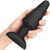 b-Vibe Rimming Plug XL Silicone Remote Control Vibrating Anal Toy - Black