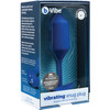 b-Vibe Vibrating Snug Plug 4 Rechargeable Silicone Anal Toy - Navy