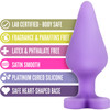 Play With Me Naughtier Candy Heart Silicone Butt Plug By Blush - Fuck Me Purple