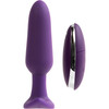 Bump Plus Silicone Rechargeable Vibrating Butt Plug With Remote by VeDO - Purple