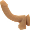 Andrew 8" Bendable Silicone Suction Cup Dildo With Balls - Caramel