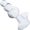 Gläs Beaded Glass Butt Plug With Tapered Base - Clear