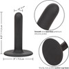 Boundless 4.5" Slim Silicone Suction Cup Dildo By CalExotics - Black