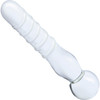 Gläs Joystick Textured Glass Dildo - Clear