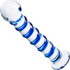 Gläs Blue Spiral Glass Dildo