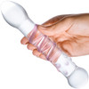 Gläs Spiral Staircase Full Tip Glass Dildo - Pink & Clear