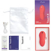 Touch X By We-Vibe Waterproof Rechargeable Silicone Lay-On Vibrator - Crave Coral