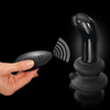 Icicles No 84 Rechargeable Glass Vibrator With Remote Control - Black