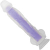 Luminous Glow-In-The-Dark 10.5" Silicone Dildo With Balls By Evolved Novelties - Purple