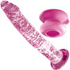 Icicles No. 86 Glass Dildo With Flexible Suction Cup Base - Pink