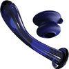 Icicles No. 89 Glass G-Spot Dildo With Flexible Suction Cup Base - Blue