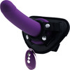 Strapped Silicone Rechargeable Vibrating Strap On With Remote Control By VeDO - Deep Purple