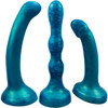 The Minima Small Silicone 3 Dildo Set By Uberrime - Mermaid Blue