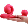 Snail Vibe Silicone Rechargeable Waterproof Dual Stimulation Science Based Vibrator - Pink