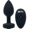 b-Vibe Vibrating Jewel Plug M/L Remote Control Silicone Anal Toy - Black