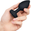 b-Vibe Vibrating Jewel Plug M/L Remote Control Silicone Anal Toy - Black