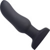 Swell Inflatable Rechargeable Silicone Vibrating Curved Anal Plug With Remote - Black