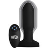 Swell Inflatable Rechargeable Silicone Vibrating Missile Anal Plug With Remote - Black