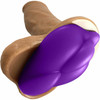 b.cush Soft Silicone Dildo Base for Harness Play - Purple