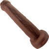 B.J. Dildo Next Generation Silicone Dual Function Dildo By Number One Laboratory - Uncut, Chocolate