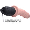 Master Series Power Pounder Vibrating & Thrusting Rechargeable Silicone Dildo With Handle