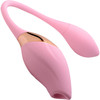 Shegasm 8X Tandem Plus Rechargeable Silicone Suction Clitoral Stimulator & Vibrating Egg - Pink